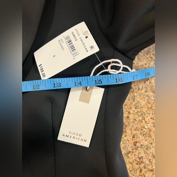 Good American Scuba Tailored Black Blazer Jacket NWT Size Small $189 GJK0112 - Picture 8 of 11